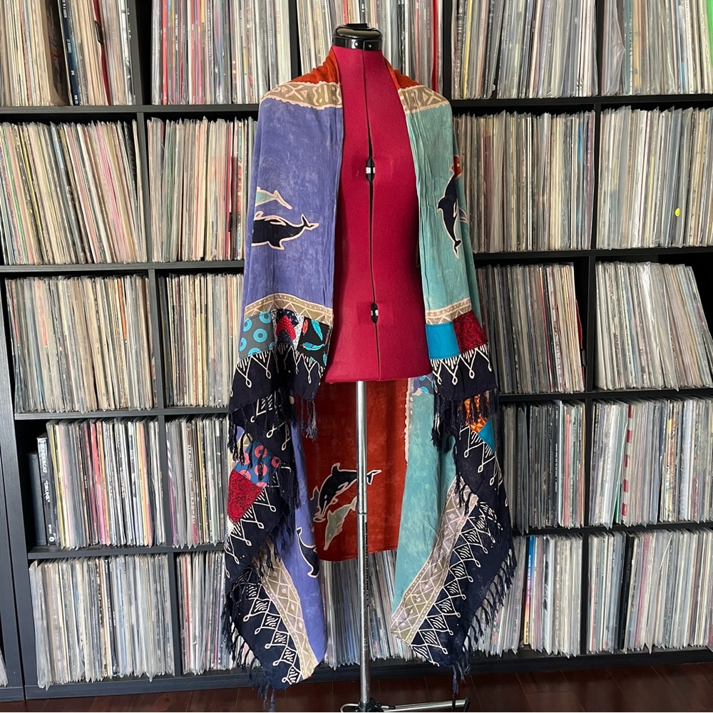 Dolphin Phish Batik Wrap Patchwork Fishman Donuts… - image 1